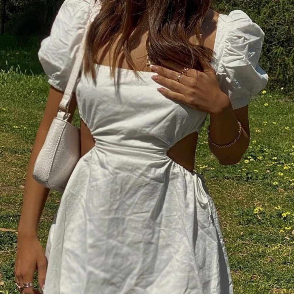 White mini dress